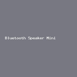 Bluetooth Speaker Mini
